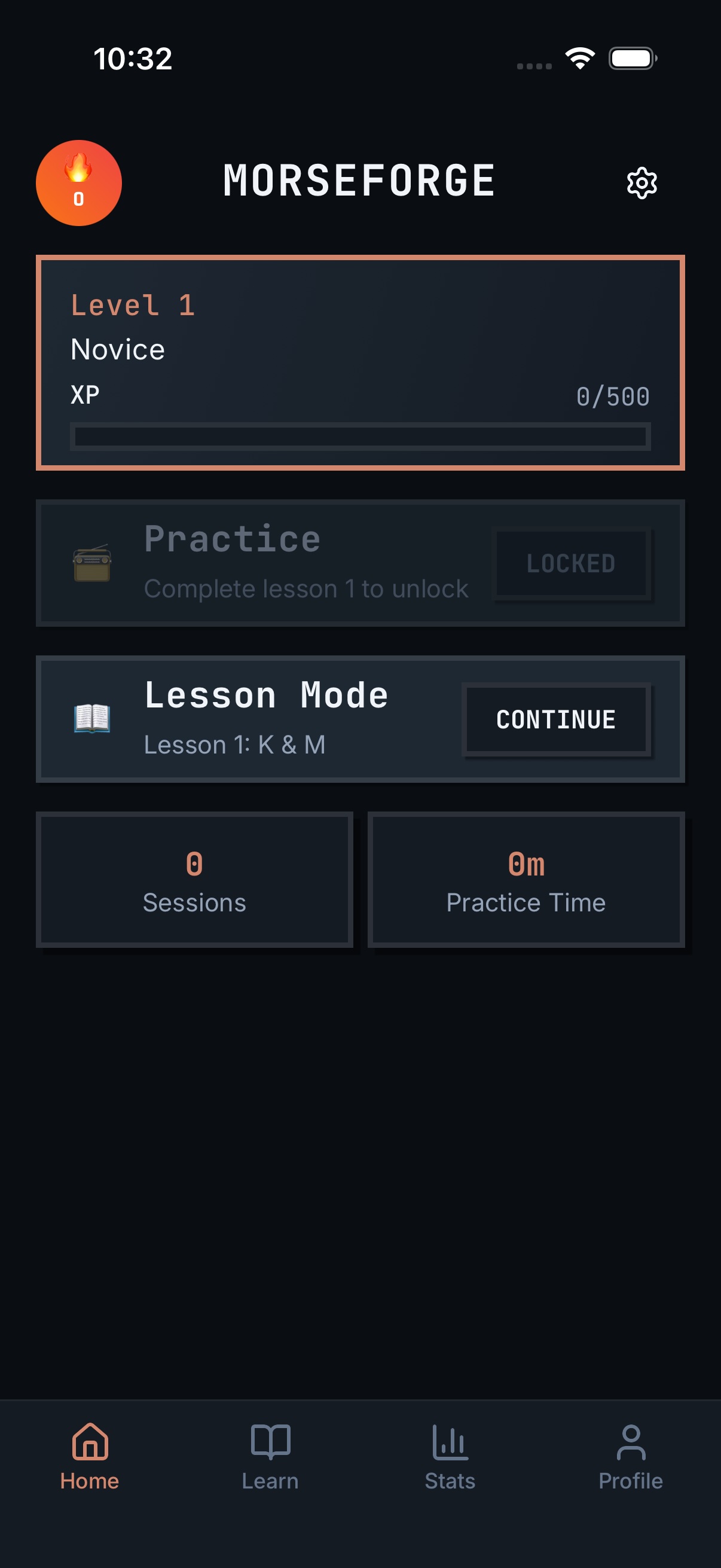 MorseForge Home Dashboard